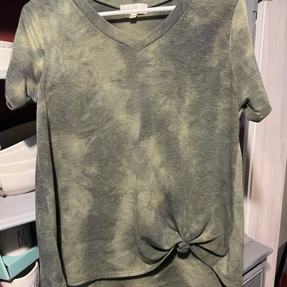 Tie-Dye V-Neck Women's Top